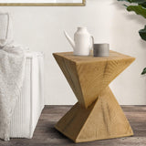 Terzzi Two In One Concrete Diamond Stool or Bedside Table | Indoor Outdoor Verstaile Modern Side Table Stool Stand | 2 Finishes