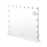 Starque LED Bright Hollywood Standing Mirror |3 Touch LED Touch Mirror with 10x Mini Magnifer