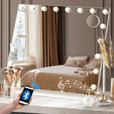 Starque LED Bright Hollywood Standing Mirror |3 Touch LED Touch Mirror with 10x Mini Magnifer