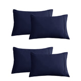 Set of Four Easy Care Cotton Blend Percale Standard Pillowcases | Four Cotton Blend Pillowcases by Kingdom Classic