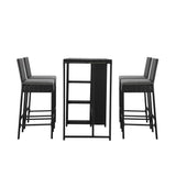 Biso Deluxe Outdoor Rattan Wicker Bar Sets | Weather Resistant Durable Rattan Bar Patio Sets In Black