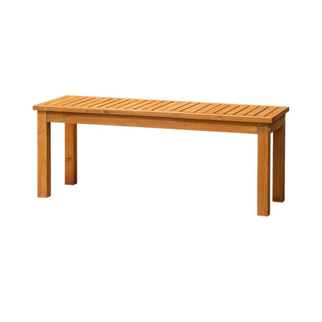 Mileni Wooden Luxe Outdoor Garden Bench | High Quality Weather Resistant Pool Patio Seating Bench | 3 Sizes - 2 Finishes