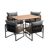 Premium 3 or 5pc Nuvo Table and Chair Outdoor Set | Soft Cushioned Chairs and Table Patio Furniture Set in Four Models