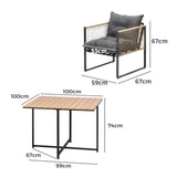 Premium 3 or 5pc Nuvo Table and Chair Outdoor Set | Soft Cushioned Chairs and Table Patio Furniture Set in Four Models