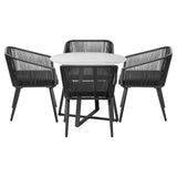 Imoli Modern Designer Outdoor Furniture Set | 3 or 5 Piece Rope Style High Quality Lounge Setting | Balcony Patio Set