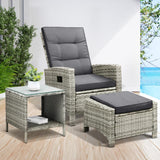 Amalfi Lux Rattan Wicker Outdoor Lounger Set | High Quality Weather Resistant Garden Patio Furniture Set | Adjustable Cushioned Lounger Sets | 2 Finishes