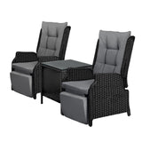 Positano Lux Rattan Wicker Outdoor Lounger Set | High Quality Weather Resistant Garden Patio Furniture Set | Adjustable Cushioned Lounger Sets | 2 Finishes