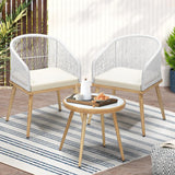 Breeze Designer 3 Piece Outdoor Patio Set | 3pc Soft Cushioned Modern Outdoor Furniture Set