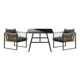 Premium 3 or 5pc Nuvo Table and Chair Outdoor Set | Soft Cushioned Chairs and Table Patio Furniture Set in Four Models