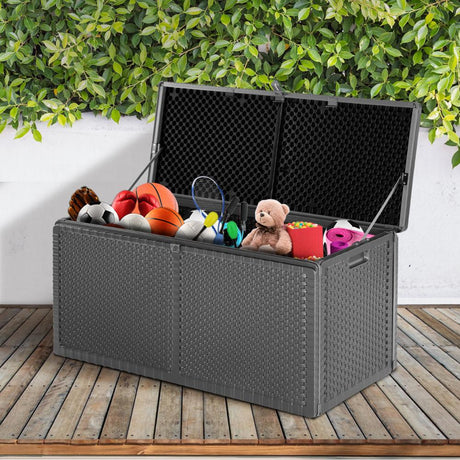 Super Premium 310L Outdoor Storage Box and Bench | Lockable Weatherproof Garden Storage Box | 2 Colours