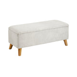 Parisi Luxe Premium Two in One Ottoman Storage Box and Seating Bench | Cushioned Soft Velvet Ripple Blanket Box