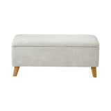 Parisi Luxe Premium Two in One Ottoman Storage Box and Seating Bench | Cushioned Soft Velvet Ripple Blanket Box