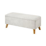 Parisi Luxe Premium Two in One Ottoman Storage Box and Seating Bench | Cushioned Soft Velvet Ripple Blanket Box