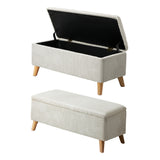 Parisi Luxe Premium Two in One Ottoman Storage Box and Seating Bench | Cushioned Soft Velvet Ripple Blanket Box