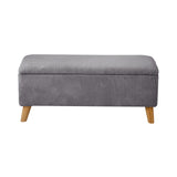 Parisi Luxe Premium Two in One Ottoman Storage Box and Seating Bench | Cushioned Soft Velvet Ripple Blanket Box