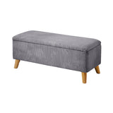 Parisi Luxe Premium Two in One Ottoman Storage Box and Seating Bench | Cushioned Soft Velvet Ripple Blanket Box