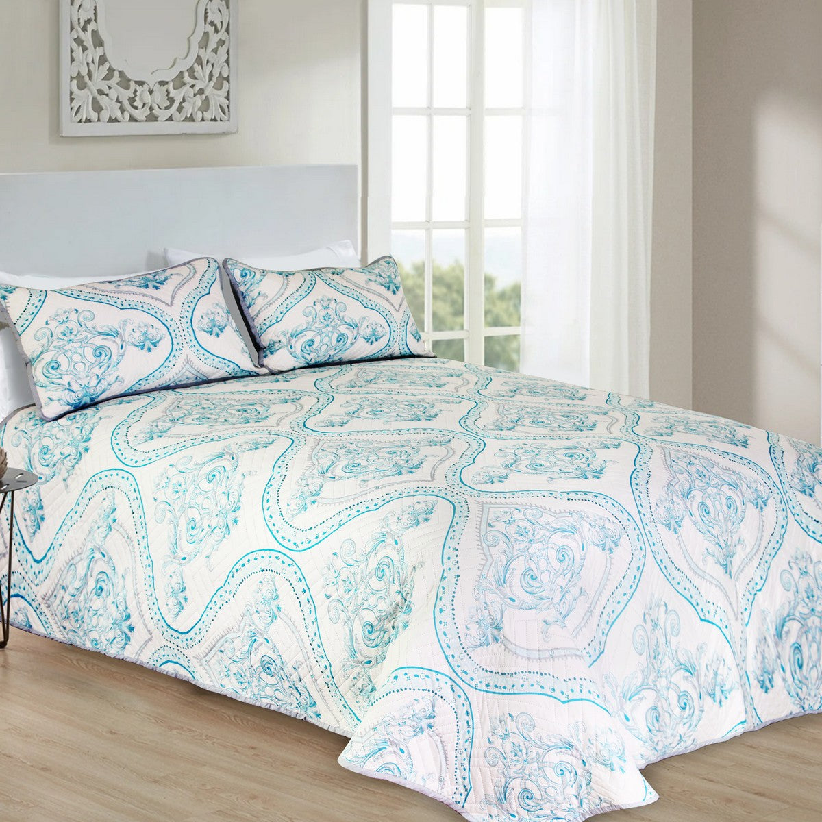 Ramesses Allure Soft Printed Comforter Set | Bright Designs Modern Coverlet Set | 4 Szies - 5 Designs