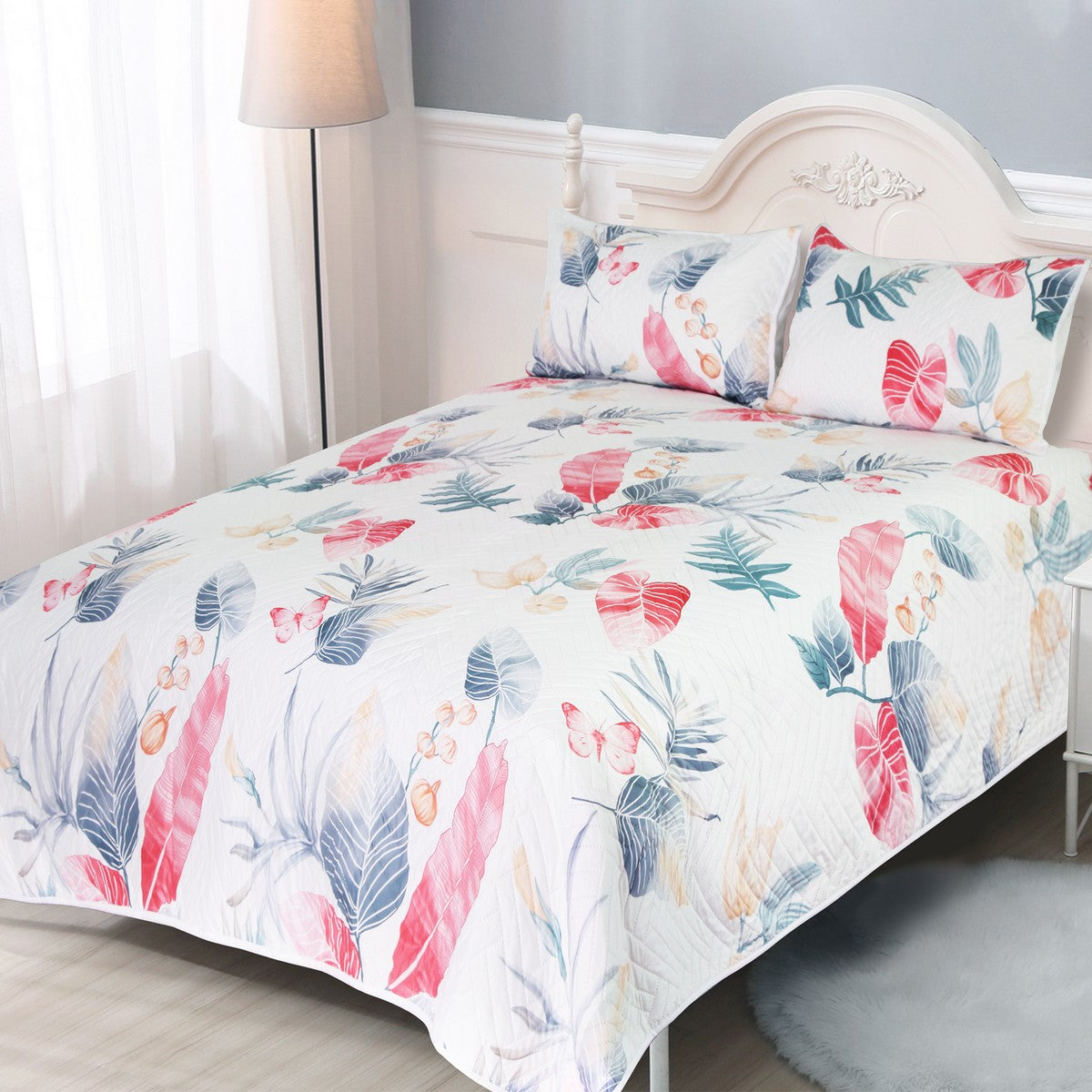 Ramesses Allure Soft Printed Comforter Set | Bright Designs Modern Coverlet Set | 4 Szies - 5 Designs