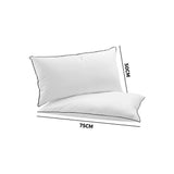 Set of Two Luxore 1kg Duck Feather & Down Pillows | High Quality Plush Duck Pillows with Cotton Cover