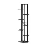 Natura 7 or 12 Tier Black Bamboo Plant Stand Tower | Multi Level Plant Flower Pot Shelf Rack Décor Stand Display Unit