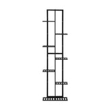 Natura 7 or 12 Tier Black Bamboo Plant Stand Tower | Multi Level Plant Flower Pot Shelf Rack Décor Stand Display Unit