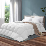 Luxore Premium 500GSM Goose Feather Down Quilt | 100% Cotton Cover All Season Doona Duvet | 6 Sizes