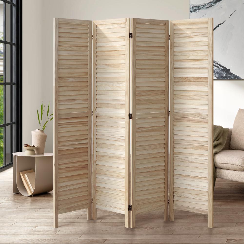 Amalfi Timber Louvre Room Divider & Privacy Screens | Timeless Room Panel Divider Partition| 3 Sizes - 4 Colours