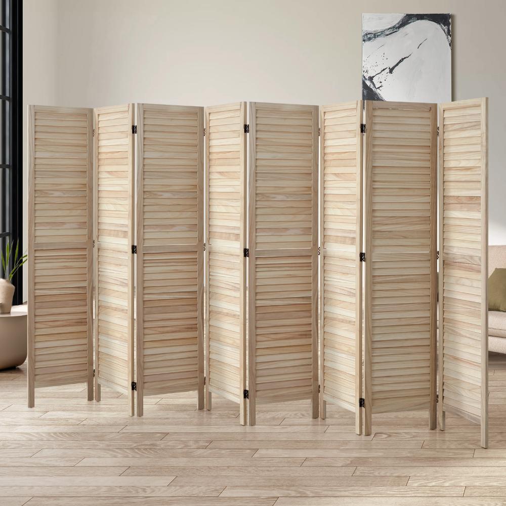 Amalfi Timber Louvre Room Divider & Privacy Screens | Timeless Room Panel Divider Partition| 3 Sizes - 4 Colours