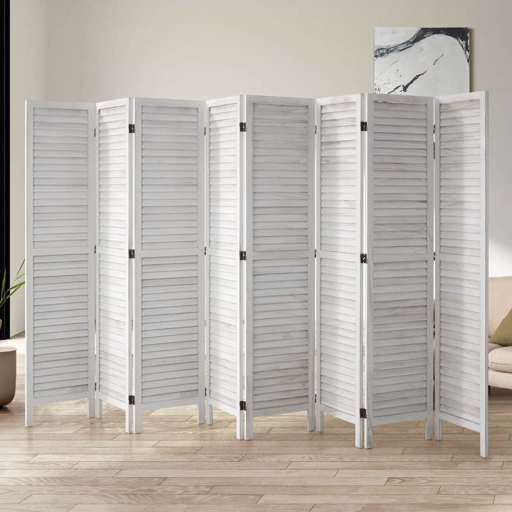 Amalfi Timber Louvre Room Divider & Privacy Screens | Timeless Room Panel Divider Partition| 3 Sizes - 4 Colours