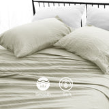 Ramesses 2000TC Soft Pebble Wash Sheet Set | Vintage Wash Breathable Sheets | 5 Sizes - 5 Colours