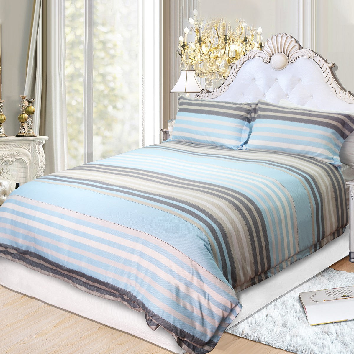 Ramesses Allure Soft Printed Quilt Cover Set | Bright Designs Modern Duvet Cover Set