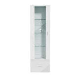 Starque LED Modern High Gloss Display Cabinet | 4 Tier Décor Drinks Storage Unit