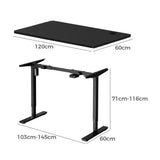 Sconza Deluxe 71-116cm Electric Adjustable Standing Desk | Motorised Office Desk with USB | 3 Frame Colours - 4 Table Choices