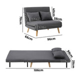 Amalfi Two In One Couch and Fold Out Sofa Bed | Versatile Adjustable Modern Sofa Chair