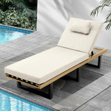 Aquino Sol Outdoor Cushioned Pool Loungers | Modern Adjustable Quality Day Bed Sun Loungers | 2 Colours