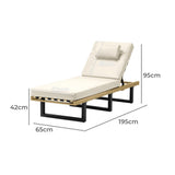 Aquino Sol Outdoor Cushioned Pool Loungers | Modern Adjustable Quality Day Bed Sun Loungers | 2 Colours