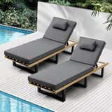 Aquino Sol Outdoor Cushioned Pool Loungers | Modern Adjustable Quality Day Bed Sun Loungers | 2 Colours