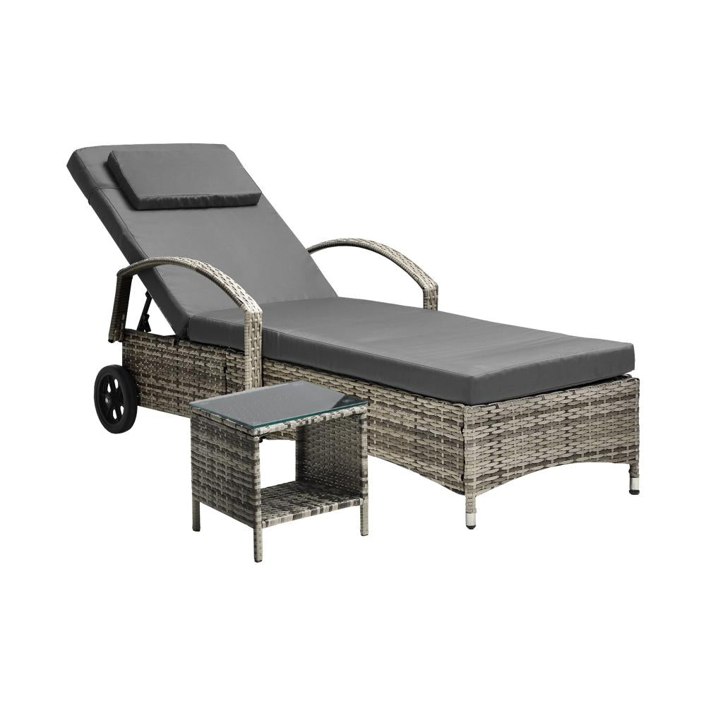 Milan High Quality Rattan Sun Lounger Day Bed | Adjustable Wicker Patio Pool Lounger | 2 Colours - 3 Models