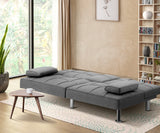 Marlo Two in One 3 Seater Sofa Couch and Fold Out Futon Bed | Adjustable Luxury Futon Sofa Couch