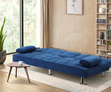 Marlo Two in One 3 Seater Sofa Couch and Fold Out Futon Bed | Adjustable Luxury Futon Sofa Couch