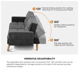 Sierra Two in One 3 Seater Sofa Couch and Fold Out Futon Bed | Super Luxury Converible Futon Sofa Couch | 3 Fabrics