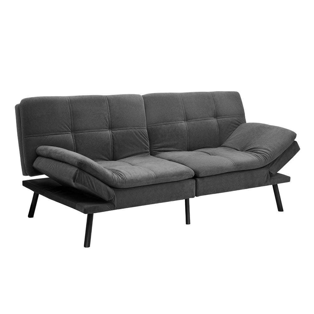 Allure Two in One 3 Seater Sofa Couch and Fold Out Futon Bed | Adjustable Luxury Converible Futon Sofa Couch