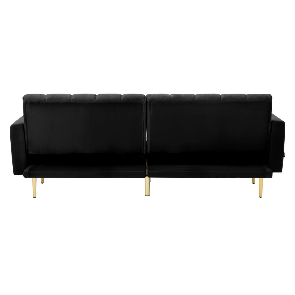 Lucrezia Velvet Two in One 3 Seater Sofa Couch and Fold Out Futon Bed | Adjustable Luxury Futon Sofa Couch | 3 Finishes