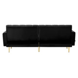 Lucrezia Velvet Two in One 3 Seater Sofa Couch and Fold Out Futon Bed | Adjustable Luxury Futon Sofa Couch