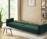 Lucrezia Velvet Two in One 3 Seater Sofa Couch and Fold Out Futon Bed | Adjustable Luxury Futon Sofa Couch | 3 Finishes