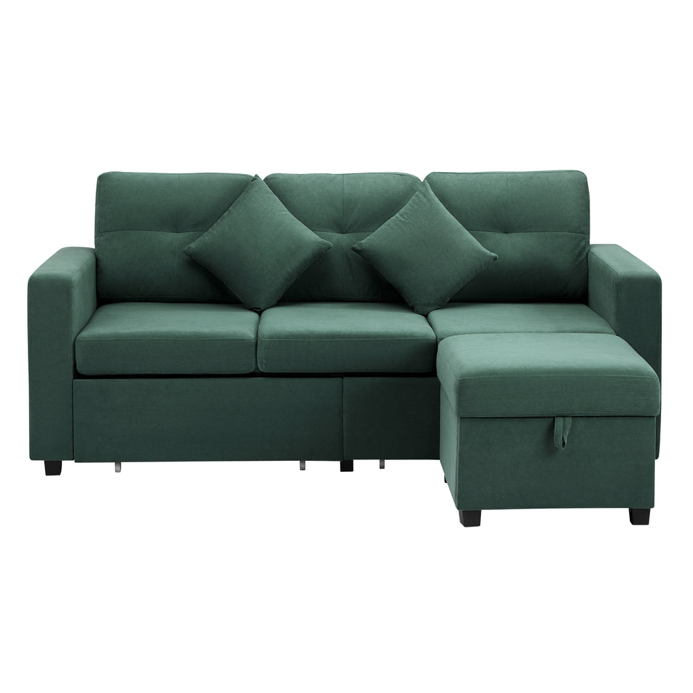 Parisi 3 Seater Premium Storage Sofa with Ottoman | Versatile Sofa Couch Set with Modular Ottoman and Storage