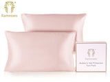 Ramesses Ultra Soft Premium Twin Pack Mulberry Silk Pillowcases | Set of Two Natural Hypoallergenic Silk Pillowcases | 10 Colours