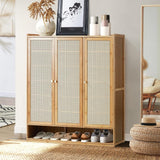 Bamboo Centrum Modern 30-70 Pair Shoe Cabinet  | Rattan Style Bamboo Shoe Storage Organiser  | 7 Models