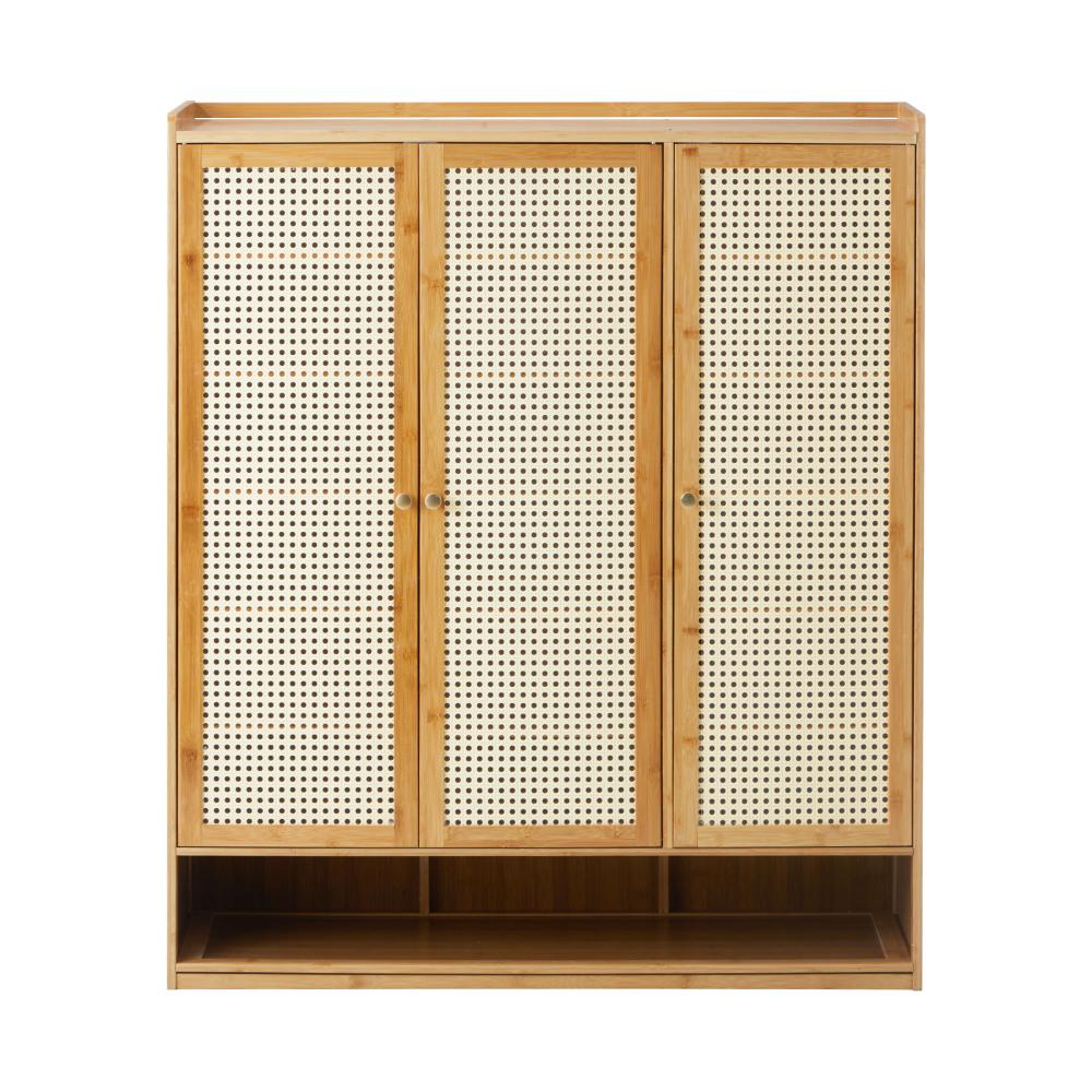 Bamboo Centrum Modern 30-70 Pair Shoe Cabinet  | Rattan Style Bamboo Shoe Storage Organiser  | 7 Models