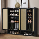 Bamboo Centrum Modern 30-70 Pair Shoe Cabinet  | Rattan Style Bamboo Shoe Storage Organiser